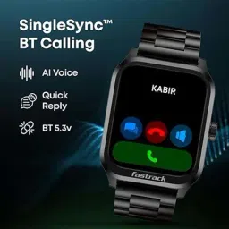 Fastrack Jupiter Retro Smartwatch with SingleSync BT Calling (Grey) image 3