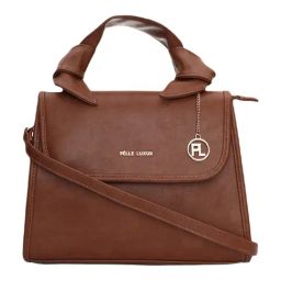 PELLE LUXUR Dark Brown Medium Luna Satchel Handbag-38