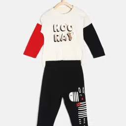 MINIKLUB Kids Multicolor Graphic Print Full Sleeves Bodysuit with Pants-image-36
