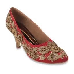 Haute Diva by Mochi Women's Maroon Stiletto Pumps-image-83