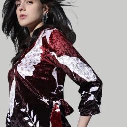 Vero Moda Maroon Printed Top-image-12