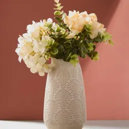 Fabindia White Stone Table Vase-picture-34