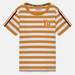 YOUNG BIRDS Boys Striped V-Neck Drop-Shoulder Sleeves Pockets T-shirt-image-84