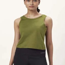 Ajile by Pantaloons Olive Green Cotton Sports Top-image-97