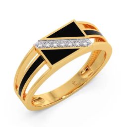 Candere by Kalyan Jewellers 18k Yellow Gold & Diamond Ring for Men-image-80