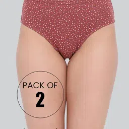 Lyra Assorted Color Cotton Printed Hipster Panties - Pack Of 2-image-99