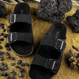 Griffin Men's TIFANY LUTINO SUNDOWN Black Casual Sandals-23