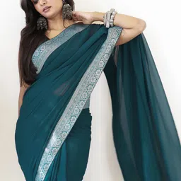 Anouk Rustic Poly Georgette Ready to Wear Saree image 2