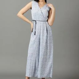 SHOWOFF Light Blue Floral Print Jumpsuit-image-47