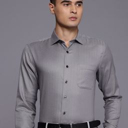 Louis Philippe Slim Fit Self Designed Formal Shirt-image-37