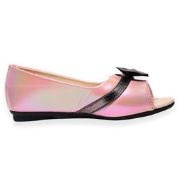 Tiny Bugs Girls Open Toe Flats with Bows image 2