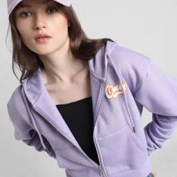 Only Lavender Graphic Print Hoodie-image-83