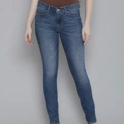 Levi's 711 Blue Skinny Fit Mid Rise Jeans-picture-2