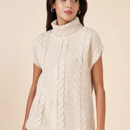 Akkriti by Pantaloons Beige Crochet Pattern Sweater-picture-22