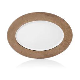 Home4U Taamba Oval Color Bordered Multicolor Fine Bone China Platter-15