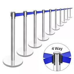 Ladwa Q Manager Barriers for Social Distancing Stainless Steel Blue, LSI - SQM - BLUE-image-85
