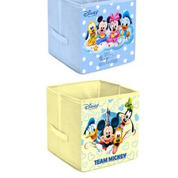 Kuber Industries Set Of 2 Disney Printed Foldable Extra Large Storage Cube Organisers image 3