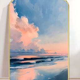 Myntra Elegant Homes Blue & Pink Abstract Printed Wall Art-image-68