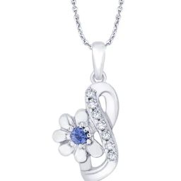 Taraash Half Floral 92.5 Sterling Silver Pendant-image-92