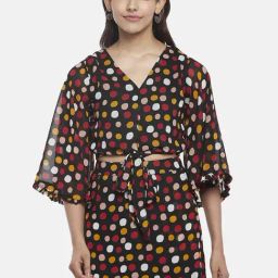 People by Pantaloons Black Polka Dots Co-Ords Set-image-98