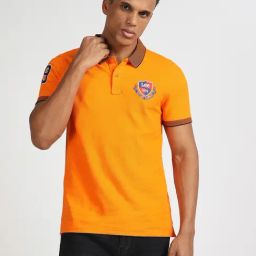 Lee Orange Cotton Slim Fit Polo T-Shirt-picture-43