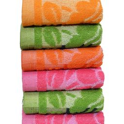 JARS Collections 100% Terry Cotton Hand Towel Pack of 6 Multicolor-image-64