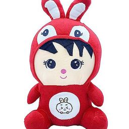 DearJoy Bunny Rabbit with Cap Doll Toy Red - Height 27 cm-image-46