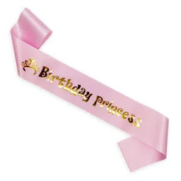 Wobbox Happy Birthday Sash Birthday Princess Sash Birthday Decoration Items Pink -Pack Of 1-picture-32