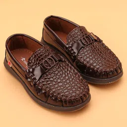 Cute Walk by Babyhug Formal Slip On Shoes - Dark Brown-picture-43
