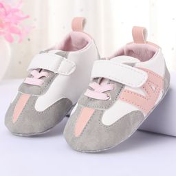 Cute Walk by Babyhug Booties with Velcro Closure - Pink & Grey-image-111