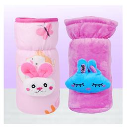The Cheeky Kidzz Pack of 2 Baby Feeding Bottle Covers Cute Plush With Holding Strap Suitable For 150ml 220ml 240ml 250ml Glass Steel Feeder Ideal for Travel & Daily Use(Pink)-picture-22