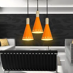 KINIS Modern and Unique Style Orange Aluminium Quirky Ceiling Lamp-image-95