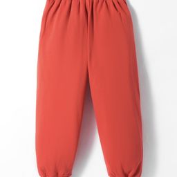 Taeko Looper Full Length Track Pants with Sport Text Print - Rust Orange image 2