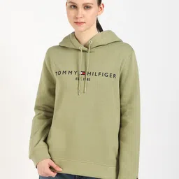 Tommy Hilfiger Women Printed Hooded Pullover Cotton Sweatshirt-image-31