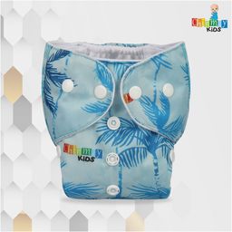 Chinmay Kids One Size Adjustable Baby Cloth Button Diaper - Washable/Reusable Nappies for Infants & Toddlers With White Insert (8 X 8 inch) Pack of 2 image 4
