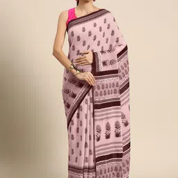 BUTA BUTI Ethnic Motifs Printed Pure Cotton Saree-image-90