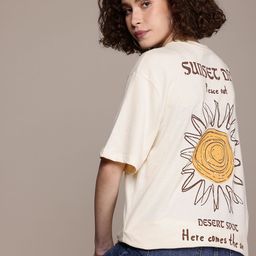 The Roadster Life Co. Printed Drop-Shoulder Sleeves Oversized T-shirt-image-51