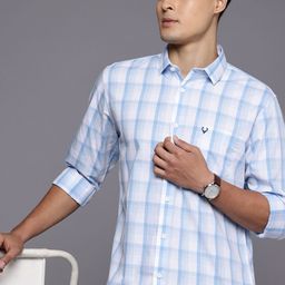 Allen Solly Classic Fit Checked Pure Cotton Casual Shirt-image-48