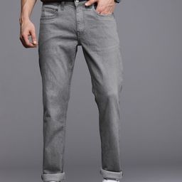 Louis Philippe Jeans Men Grey Matt Slim Fit Low-Rise Light Fade Stretchable Jeans-image-10