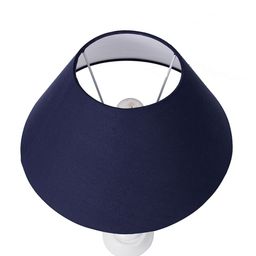 Homesake White Solid Handcrafted Bedside Standard Table Lamp with Shade image 4