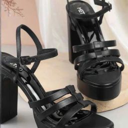 Metro Women's Black Ankle Strap Sandals-image-42
