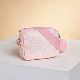Pantaloons Junior Pink Shimmer Medium Cross Body Bag-14