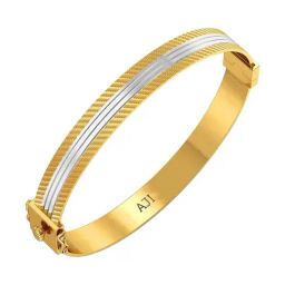 Joyalukkas 22k (916) Sculpted Oval Gold Bracelet For Men-image-56