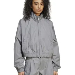 Adidas Originals Grey Relaxed Fit Sports Jacket-image-93