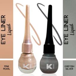 KINDED Liquid Eye Liner Greyish Silver & Pink Pearl Combo-picture-31