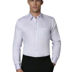 Louis Philippe Purple Cotton Slim Fit Self Pattern Shirt-image-79