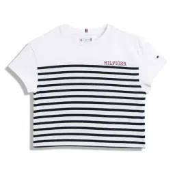 Tommy Hilfiger Kids Dark Night Navy Striped Relaxed Fit T-Shirt-image-59