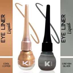 KINDED Liquid Eye Liner Greyish Silver & Cool Copper Combo-picture-30