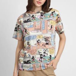 Forever 21 Multicolor Cotton Printed T-Shirt-image-14