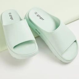 Ginger by Lifestyle Women's Green Slides-picture-25